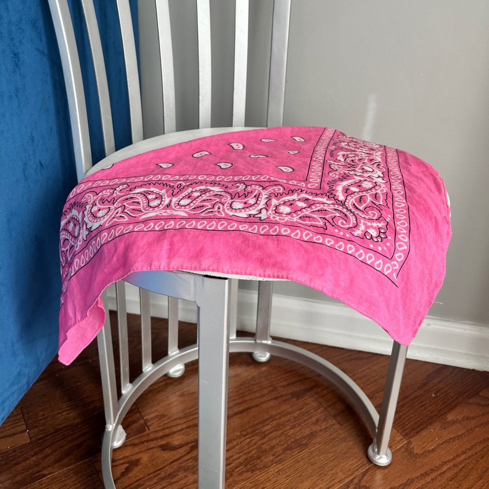 pink paisley bandana